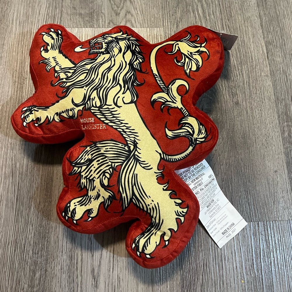 Jay Franco Game of Thrones House Lannister Shaped Pillow Red Super Soft Throw
